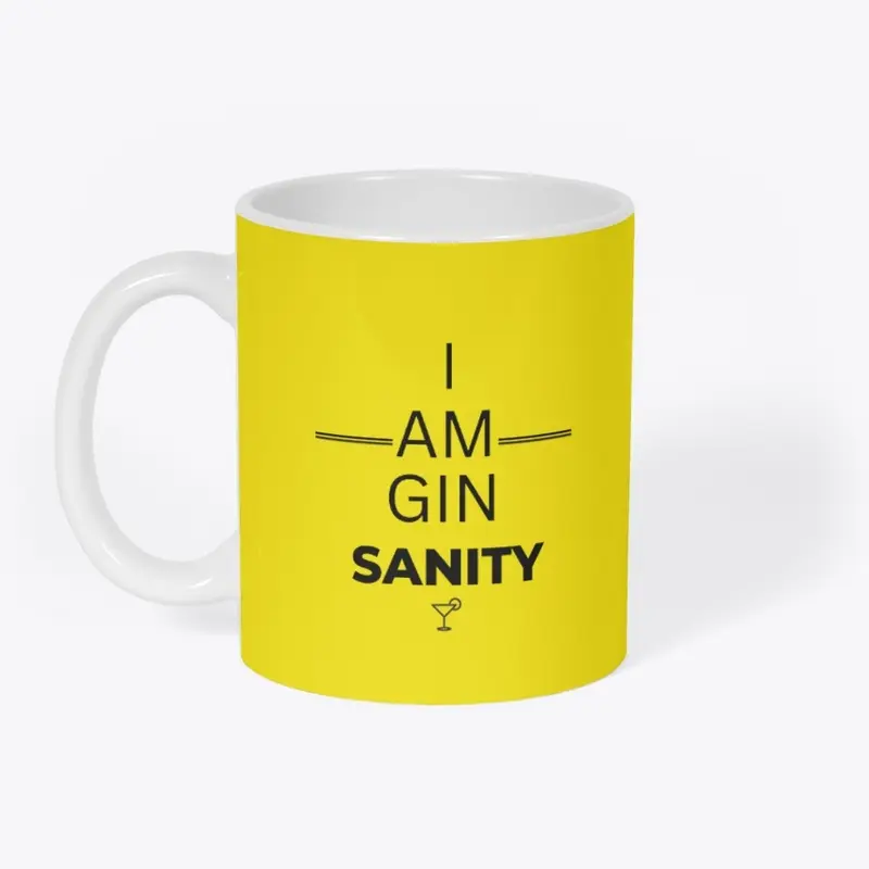 I am GIN SANITY - black