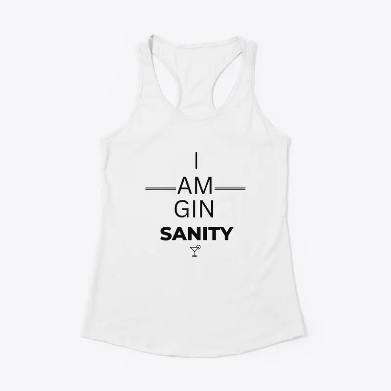 I am GIN SANITY - black