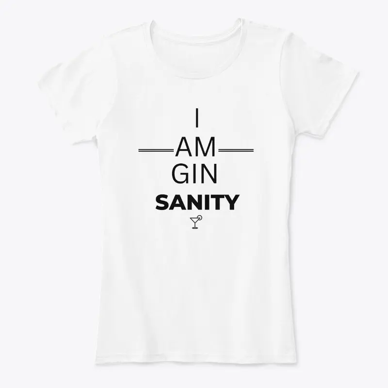 I am GIN SANITY - black