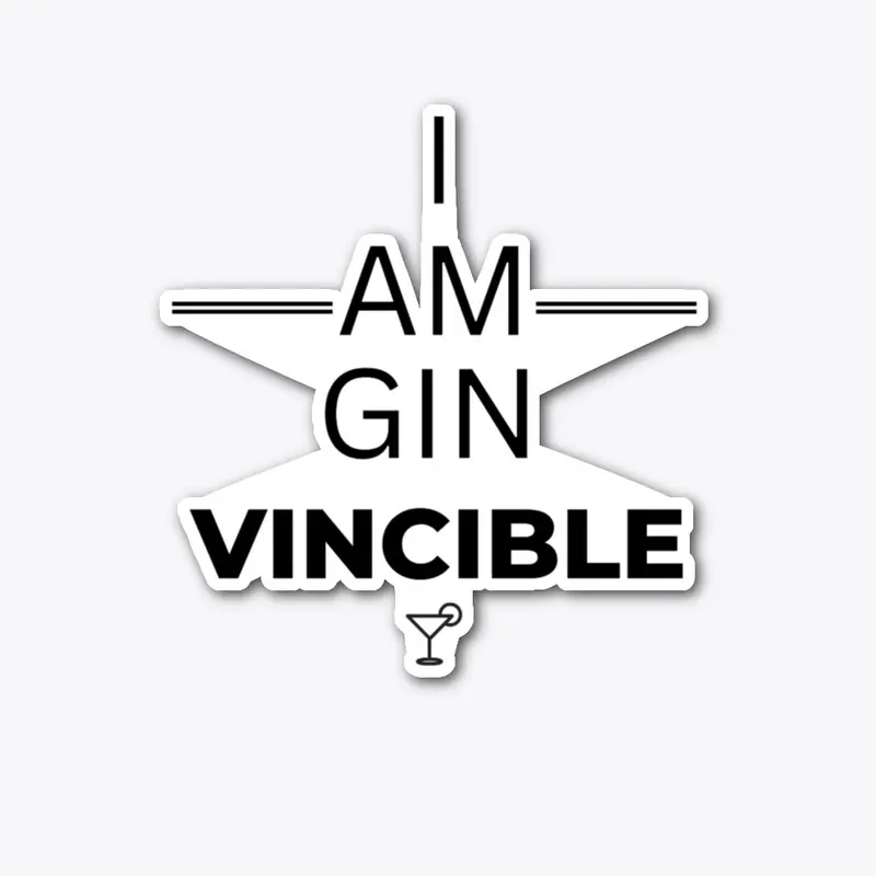 I am GIN VINCIBLE - black